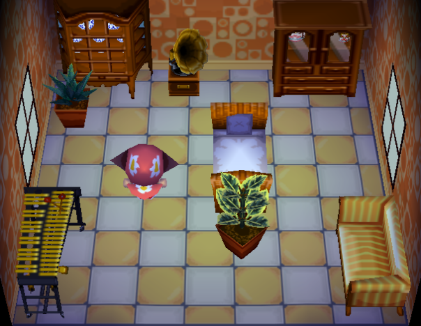 Interior of Maelle's house in Animal Crossing