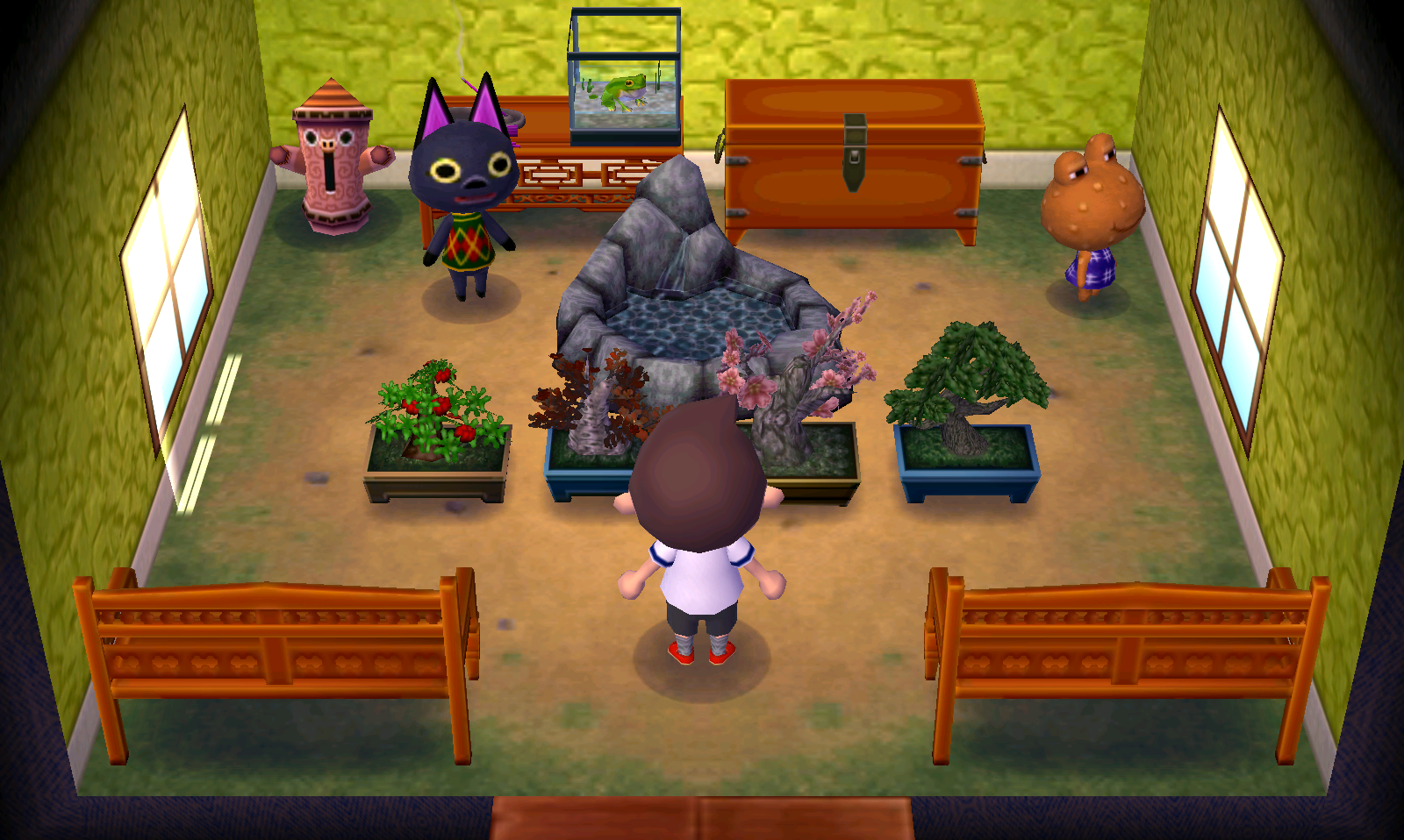 Interior of Wart Jr.'s house in Animal Crossing: New Leaf