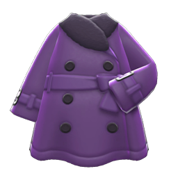 Pleather Trench Coat (Purple) NH Icon.png