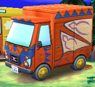 Exterior of Felyne's RV in Animal Crossing: New Leaf