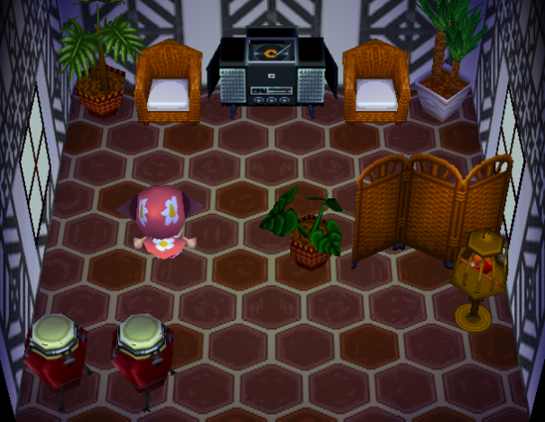 Interior of Savannah's house in Animal Crossing