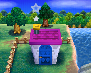 Default exterior of Soleil's house in Animal Crossing: Happy Home Designer