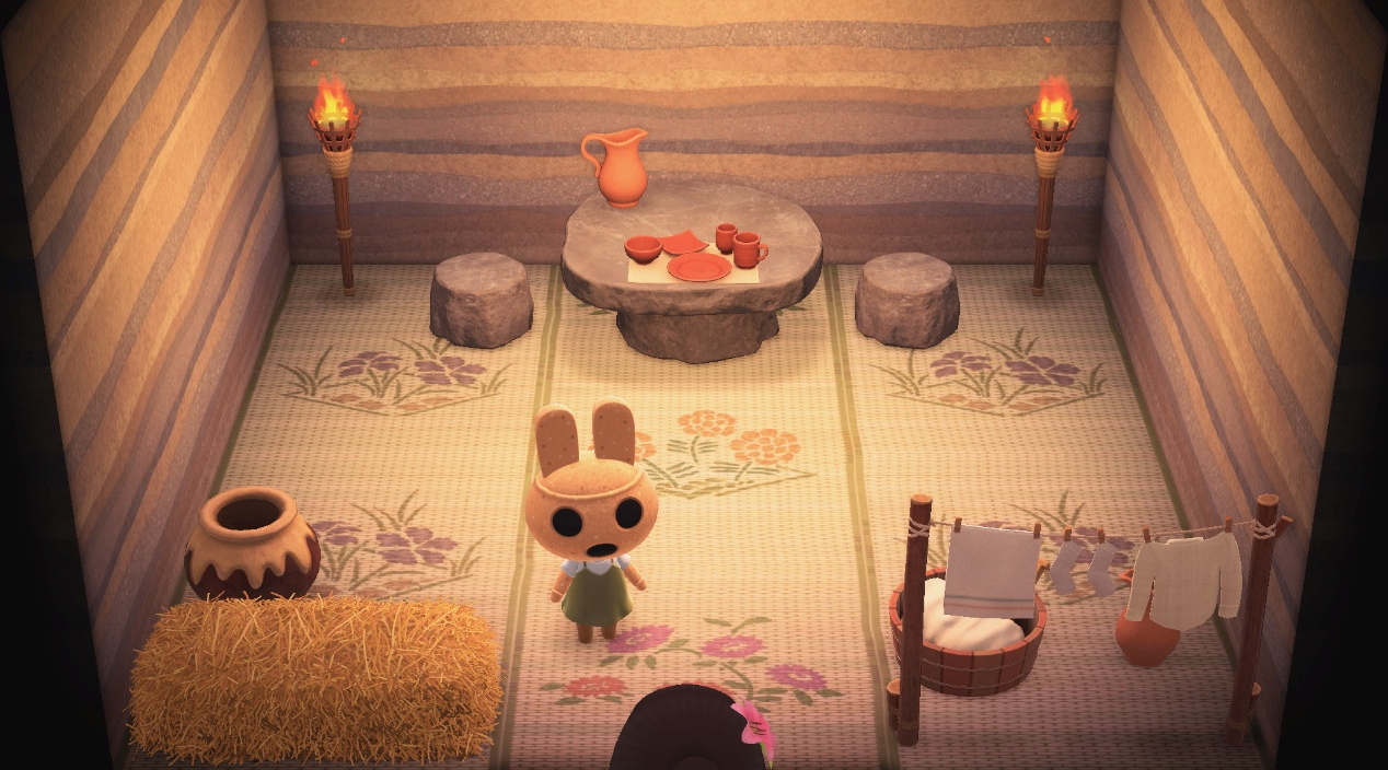 Interior of Coco's house in Animal Crossing: New Horizons