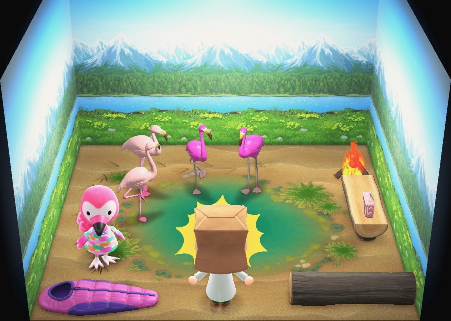 Interior of Flora's house in Animal Crossing: New Horizons