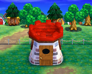 Default exterior of Louie's house in Animal Crossing: Happy Home Designer