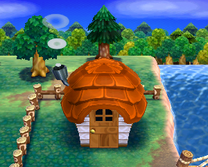 Default exterior of Sly's house in Animal Crossing: Happy Home Designer