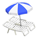 Beach chairs with parasol New Horizons Animal Crossing Wiki Nookipedia