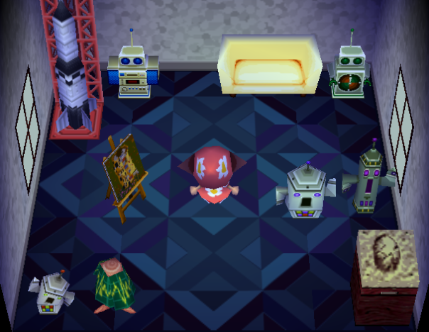 Interior of Egbert's house in Animal Crossing