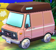Exterior of Ellie's RV in Animal Crossing: New Leaf