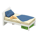 Sloppy Bed (White - Navy Blue) NH Icon.png