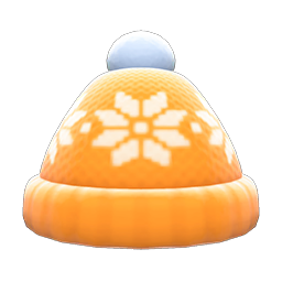 Snowy Knit Cap (Orange) NH Icon.png