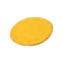 Yellow medium round mat