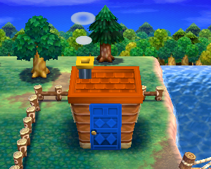 Default exterior of Tammi's house in Animal Crossing: Happy Home Designer