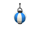 Festival Lantern (Black - Blue & White Stripes) NH Icon.png