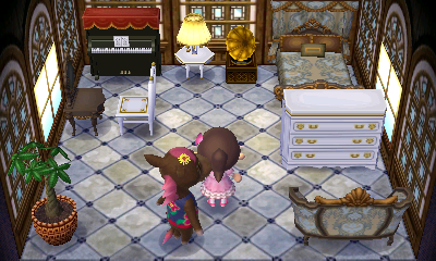 Interior of Annalise's house in Animal Crossing: New Leaf
