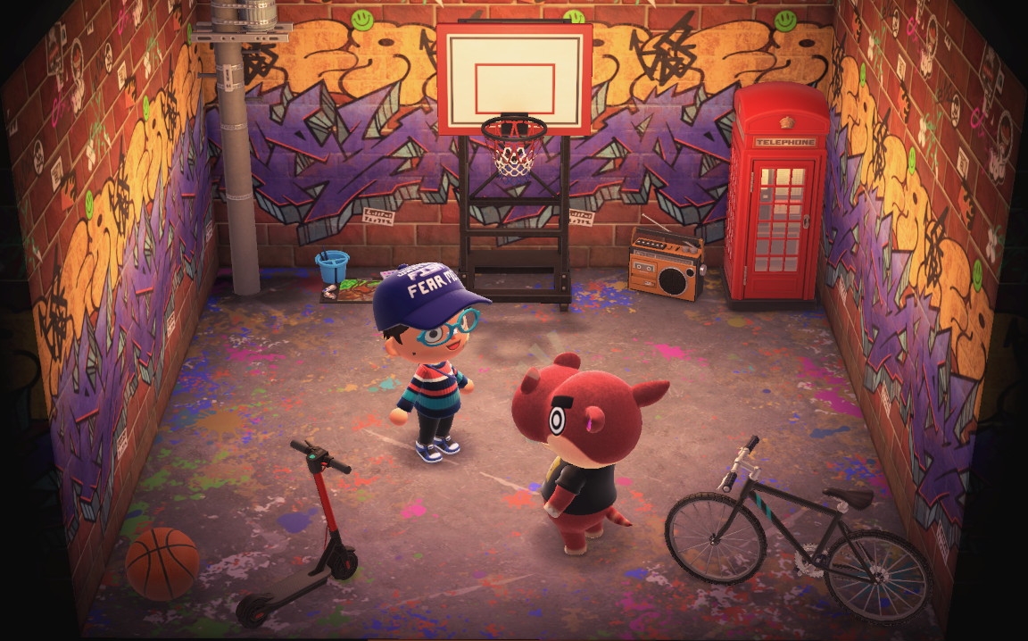 Interior of Biff's house in Animal Crossing: New Horizons