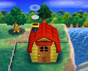 Default exterior of Tipper's house in Animal Crossing: Happy Home Designer