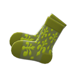 Sheer Socks (Olive) NH Icon.png