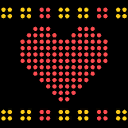 The ♥ pattern for the Wall-Mounted LED Display.