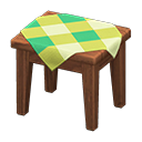 Wooden Mini Table (Dark Wood - Green) NH Icon.png