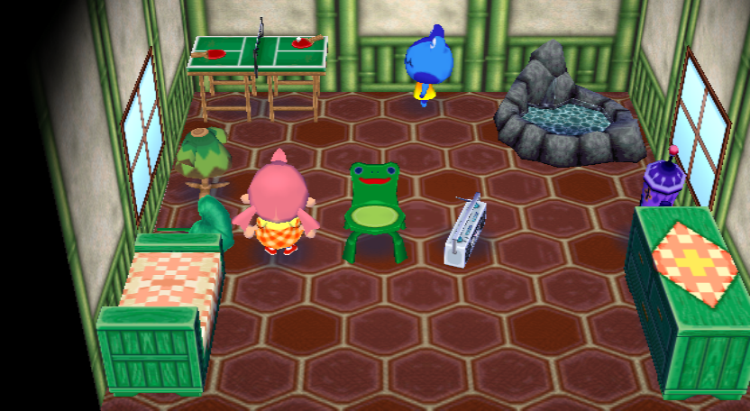 Interior of Jeremiah's house in Animal Crossing: City Folk