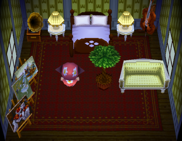 Interior of Valise's house in Animal Crossing