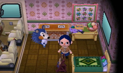 Interior of Mabel's RV in Animal Crossing: New Leaf