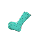 Dotted Knee-High Socks (Cyan) NH Storage Icon.png