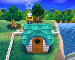 Default exterior of Flurry's house in Animal Crossing: Happy Home Designer