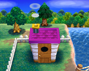 Default exterior of Mathilda's house in Animal Crossing: Happy Home Designer