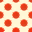The Red and white pattern for the polka-dot stool.