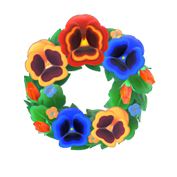 Snazzy Pansy Wreath NH DIY Icon.png