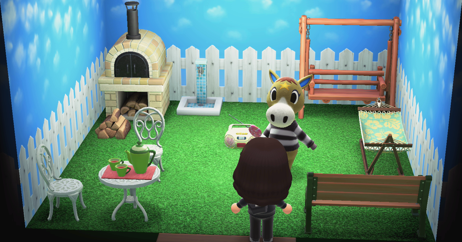 Interior of Winnie's house in Animal Crossing: New Horizons
