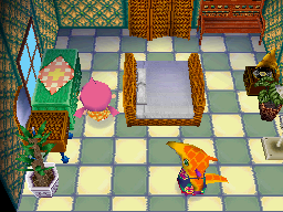 Interior of Anabelle's house in Animal Crossing: Wild World