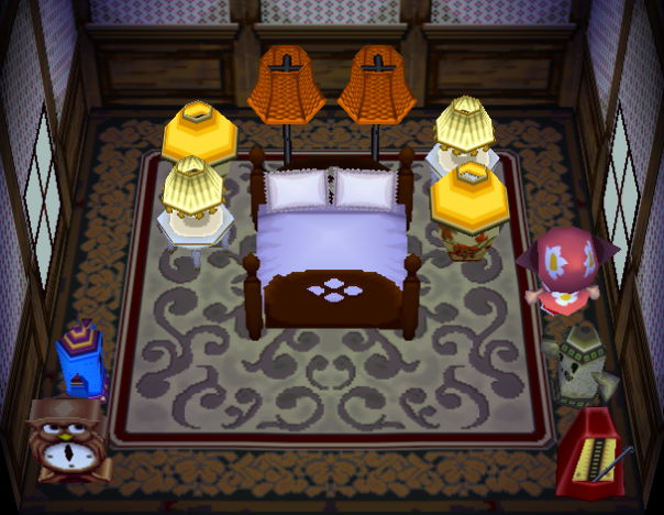 Interior of Dozer's house in Animal Crossing