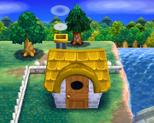 Default exterior of Chief's house in Animal Crossing: Happy Home Designer