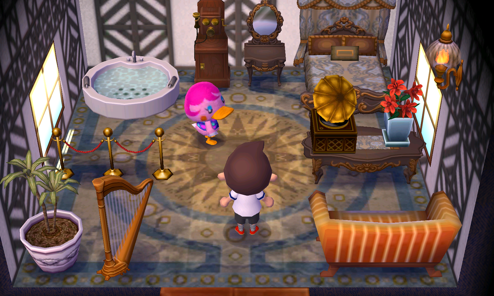 Interior of Miranda's house in Animal Crossing: New Leaf