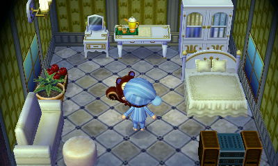 Interior of Pecan's house in Animal Crossing: New Leaf