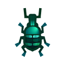Blue weevil beetle