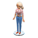 Dress-Up Doll (Medium-Length White - Casual) NH Icon.png