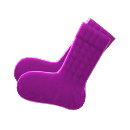 Hand-Knit Socks (Purple) NH Icon.png