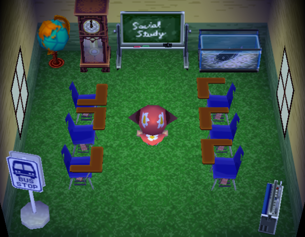 Interior of Spork's house in Animal Crossing