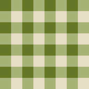 The Green gingham pattern for the ranch tea table.