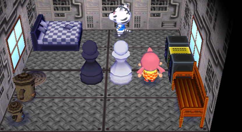 Interior of Rolf's house in Animal Crossing: City Folk