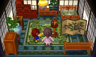 Interior of Bill's house in Animal Crossing: New Leaf