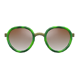 round tinted shades (Green)