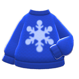 Snowflake Sweater (Blue) NH Icon.png
