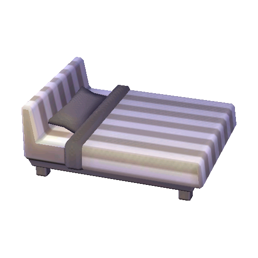 Stripe Bed (Gray Stripe - Gray Stripe) NL Model.png