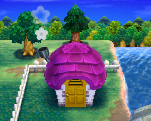 Default exterior of Mallary's house in Animal Crossing: Happy Home Designer