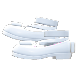 Shiny Bow Platform Shoes (White) NH Icon.png